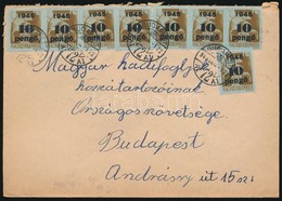 1945 (5. Díjszabás) Helyi Levél Kisegítő 8 X 10P/80f Bérmentesítéssel - Other & Unclassified