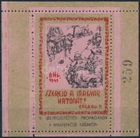 ** 1941/9abbI Magyar Honvéd Emlékív 'Szeresd A Magyar Katonát' (8.000) - Sonstige & Ohne Zuordnung