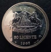 Lesotho 50 Licente 1966 Silver Proof "Independence Attained" Free Shipping Via Registered Air Mail - Lesotho