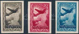 (*) 1951 Ötéves Terv 20C érték 3 Db Vágott Színpróbanyomat / Mi 588 3 Different Colour Proofs - Sonstige & Ohne Zuordnung