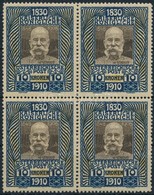 ** Ausztria 1910 Jubileumi 10K Reprint Négyestömb - Sonstige & Ohne Zuordnung