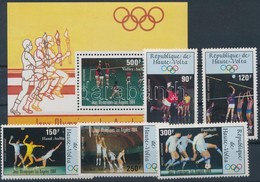 ** 1984 Nyári Olimpia, Los Angeles Sor Mi 929-933 + Blokk Mi 70 - Altri & Non Classificati