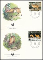 1985 WW; Zebra-bóbitásantilop Sor Mi 881-884 4 Db FDC-n - Other & Unclassified