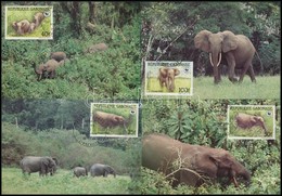 1988 WWF: Erdei Elefánt Sor 4 Db CM - En Mi 1009-1012 - Sonstige & Ohne Zuordnung