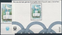 ** 1984 Nyári Olimpia, Los Angeles Tabos Bélyeg Mi 968 + Blokk 26 - Sonstige & Ohne Zuordnung