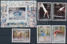 ** 1984 Nyári Olimpia, Los Angeles (IV.) Sor Mi 1013-1017 + Blokk 275 - Sonstige & Ohne Zuordnung