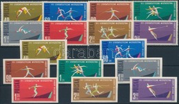 ** 1962 Sport Fogazott és Vágott Sor Mi 1338-1345 A + B - Sonstige & Ohne Zuordnung