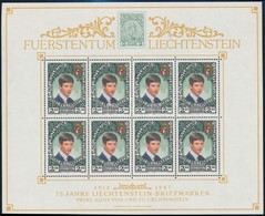 ** 1987 75 éves A Liechtensteini Bélyeg Kisív Mi 921 - Altri & Non Classificati