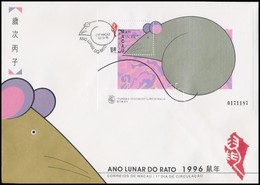 1996 Kínai újév, A Patkány éve Mi 844 + Blokk 33 2 Db FDC-n - Altri & Non Classificati