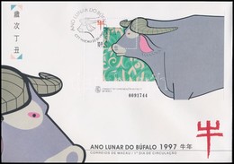 1997 Kínai újév, A Bivaly éve Mi 892 + Blokk 41 2 Db FDC-n - Sonstige & Ohne Zuordnung