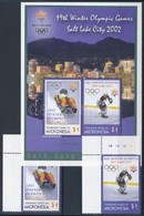 ** 2002 Téli Olimpia: Salt Lake City (I) ívsarki Sor Mi 1286-1287 + Blokk Mi 103 - Altri & Non Classificati