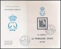 1983 Grace Kelly Blokk Mi 22 FDC-n - Sonstige & Ohne Zuordnung