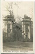 Oranienburg - Eingang Zum Schlossgarten - Foto-Ansichtskarte - Verlag Ludwig Walter Berlin - Oranienburg