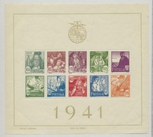 ** 1941 Népviselet Mi Blokk 4 (Mi EUR 300.-) (a Bélyegek Kifogástalanok, A Kereten Gumitörések / Stamps Are Of Good Qual - Other & Unclassified
