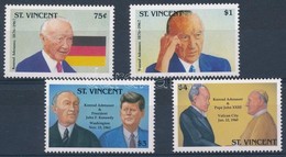 ** 1992 Konrad Adenauer Halálának 25. évfordulója Sor Mi 2293-2296 - Altri & Non Classificati