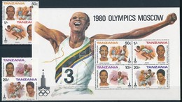 ** 1980 Nyári Olimpia, Moszkva Sor Mi 157-160 + Blokk 23 - Altri & Non Classificati