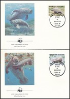 1987 WWF: Tengeri Tehén Sor Mi 2042-2045 4 Db FDC-n - Sonstige & Ohne Zuordnung