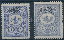 * 1901 Forgalmi Sor 2 értéke Mi 111-112A (foghiba/perforation Faults) - Altri & Non Classificati