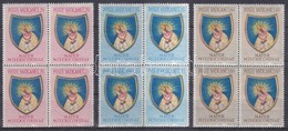 ** 1954 A Mária-év Vége Sor Négyestömbökben Mi 227-229 - Altri & Non Classificati