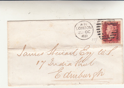 London To Edimburgo, Cover 1868 - Storia Postale