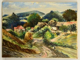 Szobotka Jelzéssel: Házak A Völgyben. Olaj, Vászon, 59×79 Cm - Sonstige & Ohne Zuordnung