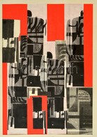 Tábori Csaba (1960 - ): 2 Db I. évfolyamos Typo-grafika, Papír, Egyik Hátul Jelzett, 40×28 Cm, 37×39 Cm - Sonstige & Ohne Zuordnung
