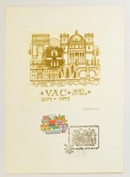 Vertel József (1922-1993): Vác 900 éve Város, Rézkarc, Papír, Jelzett, 10,5×11,5 Cm - Sonstige & Ohne Zuordnung