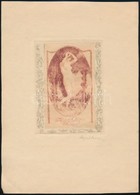 Alfred Soder (1880-1957): Erotikus Ex Libris Reich Péter Cornel. Rézkarc, Papír, Jelzett, 11,5×8,5 Cm - Altri & Non Classificati