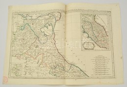 Paolo Santini: Toscana, Romagna, Ferrara Tartományok Térképe. Carte De L'Etat De L'Eglise... Színezett Rézmetszet / Larg - Stampe & Incisioni