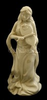 Hegedűs Lány Fehérmázas Porcelán Figura, Jelzés Nélkül, Kopásokkal, M: 23 Cm - Sonstige & Ohne Zuordnung