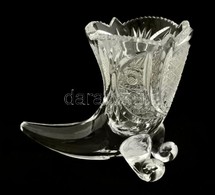 Bőségszarut Formázó üveg Kínáló, Csiszolt, Metszett, M: 10,5 Cm - Glass & Crystal