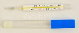 Romed Holland Higanyos Lázmérő, Eredeti Tokjában, H: 13 Cm - Sonstige & Ohne Zuordnung