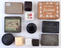 Egy Csomagnyi Vegyes Régi Papír és Fémdoboz / Vintage Paper And Metal Boxes With Advertising - Sonstige & Ohne Zuordnung