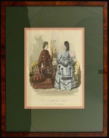 XIX: Sz. Eleji Divat Metszet Igényes, üvegezett Keretben / XIXth Century Fashion Etching In Glazed Frame 36x48 Cm - Sonstige & Ohne Zuordnung