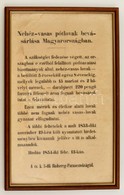 1854 Nehéz Vasas Pótló Bevásárlási Hirdetmény, üvegezett Keretben. - Sonstige & Ohne Zuordnung