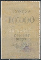 1923 Miskolc Városi Ínség Bélyeg 10.000K Gépszínátnyomattal, Két Oldalon Fogazatlan (6.250) - Non Classificati