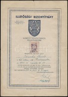 1948 Illetőségi Bizonyítvány 3Ft Okmánybélyeggel - Ohne Zuordnung