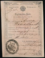 1857 Soproni Közigazgatási Terület Igazolási Jegy 6kr Okmánybélyeggel / Bilingual ID - Ohne Zuordnung