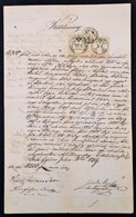 1859 Győrvárosi Árvabizottmány 4 Oldalas Kötelezvénye 3fl és 12fl (réz Nyomású Középrésszel) Okmánybélyeggel és Szárazbé - Non Classificati