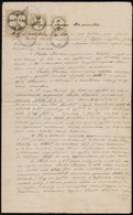 1860 Mezőberény Templomi Orgona Pótszerződés 1858-as Réznyomású 16fl, 1fl és 50kr Okmánybélyegekkel / Agreement With Fis - Non Classificati