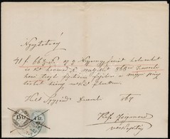 1867 Nyugtatvány 1866 4kr (MPIK 122A 36.000) + 15kr (MPIK 127c) Okmánybélyegekkel / Document With Fiscal Stamps - Non Classificati