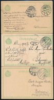 1914 3 Db Az Első Magyar Fészekodúgyár Részére Küldött Levelezőlap Hivatalos ügyekben - Ohne Zuordnung
