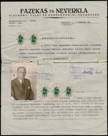 1942 Szabadka, Meghatalmazási Okmány A Fazekas és Neverkla Bizományi Üzlet és Kereskedelmi Ügynökség Részéről Könyvelőjü - Unclassified