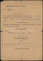 1945 Magyar Rendőrség Igazoló Bizottságának Határozata, Aláírással, Pecséttel, Hajtásoknál Kis Szakadások, 30x21 Cm - Unclassified