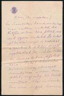 1870 Hegedűs Sándor (1847-1906) Közgadász, Miniszter, író Saját Kézzel írt Szerelmes Levele Jókay Jolánnak 4 Beírt Oldal - Non Classificati