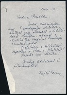 1980 Fejtő Ferenc (1909-2008) író, Kritikus Saját Kézzel írt Levele Vas Zoltán (1903-1983) író, 56-os államminiszter Rés - Non Classificati