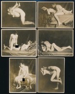 Cca 1920 Pornográf Fotók, 6 Db, 7x5,5 Cm - Sonstige & Ohne Zuordnung