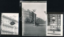 Cca 1930-1940 Budapest, Közlekedési Lámpák és Kezelők Az Oktogonon és Egyéb Helyszíneken, 3 Db Fotó, Későbbi Előhívások, - Sonstige & Ohne Zuordnung