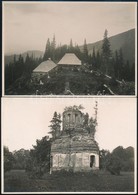 Cca 1910-1920 Negoj Menedékház, Templomrom, Fogarasi-havasok, 2 Db Fotó Hátoldalon Feliratozva, 11x15 Cm / Cabana Negoiu - Sonstige & Ohne Zuordnung