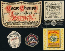 Cca 1930-1940 5 Db Zwack J. és Társai Italcímke, Köztük Exportra Gyártottak, 3,5x3,5 és 7x10,5 Cm Közti Méretben - Werbung